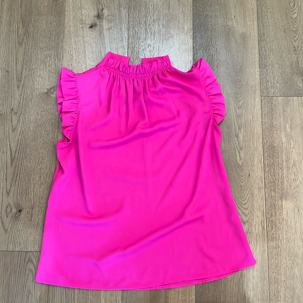 2Hearts pink ruffle blouse